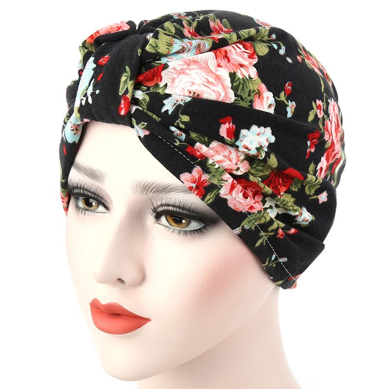 European & American Pastoral Floral Print Beanie - 5 Colors Available