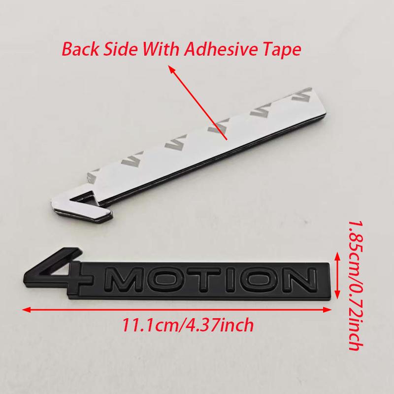 3D Metal Car Styling 4MOTION Logo Sticker Body Badge Tail Decals For VW Tiguan Touareg Golf Passat R32 Atlas Arteon Accessories zd7
