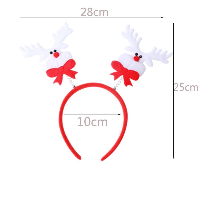 Christmas Headband: Santa, Snowman & Reindeer Antlers for Kids' Party