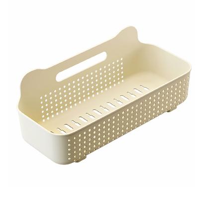 Wandmontiertes Duschregal Caddy PP Stanzfrei Starke Tragkraft Multifunktionales Badezimmerregal Creme