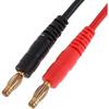 T-Plug Female To 4mm Banana Male Charging Cable | 32cm Gold-Plated | Flexible & Durable | For Lipo Batteries, Car Audio, RC Models | Red, Plastic