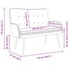 2 Seater Sofa Dark Grey 115 x 61 x 87 cm Fabric