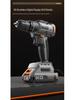 Cordless Brushless Impact Drill: Multifunctional Electric Screwdriver & Pistol Hand Drill for Household Use.