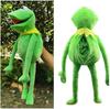 Kermit the Frog Hand Puppet Toy for Kids Adults Anime Puppet with 50Pcs Stickers Interactive Performance Gift
