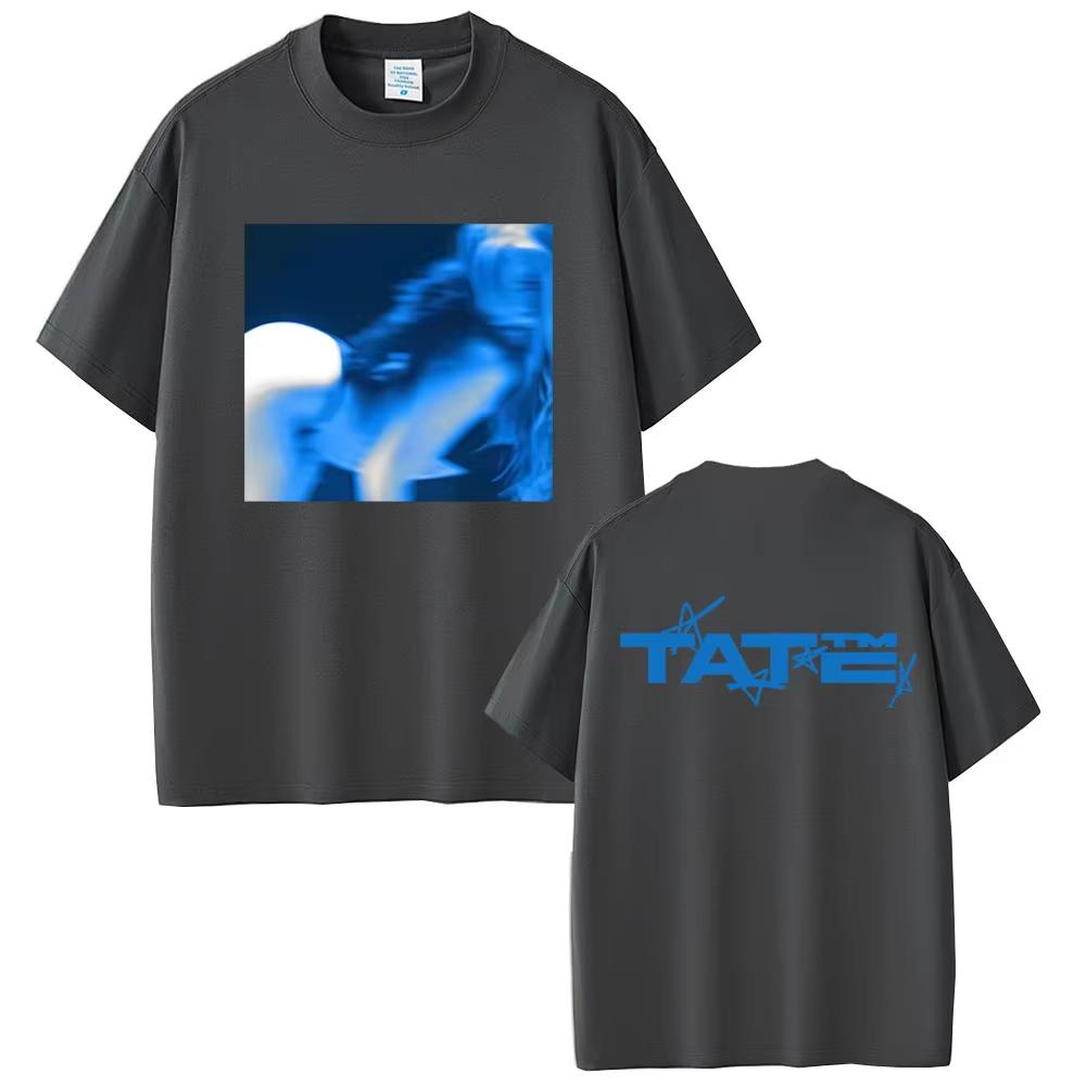 Tate McRae TiT for Tat Album 2025 Tričko Pánské Dámské Módní Popové Hudební Tričko Unisex Ležérní Bavlněné Vintage Trička s Krátkým Rukávem