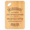 Cutting Board / Appetizer Tray - PLANETEE - Such a Great Lieutenant (serious) - Bamboo 30x20x1 Cm - Rounded Edges - 24 Mm Hole