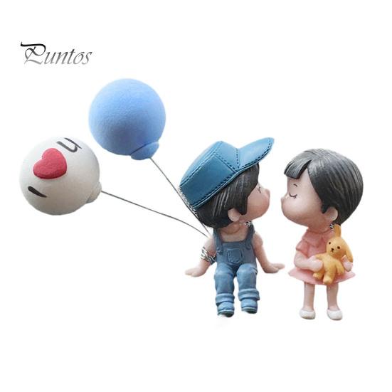 

Украшения для автомобиля, милые фигурки пар из мультфильмов, воздушные шары, украшения для приборной панели автомобиля, украшения для домашнего офиса автомобиля синий