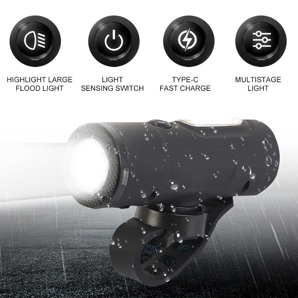 500 Lumen Bike Light Front Waterproof Bike Headlight Rechargeable Front Bike Light 4 Lighting Modes for Road Cycling
