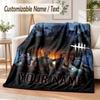 Dead by Daylight Benutzerdefinierter Name Flanell-Kuscheldecke Weich Warm für Sofa Bett Innenbereich Zuhause