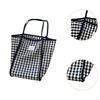 Women Shoulder Bag Checkered Pattern Casual Shopping for Work Outdoor Spring