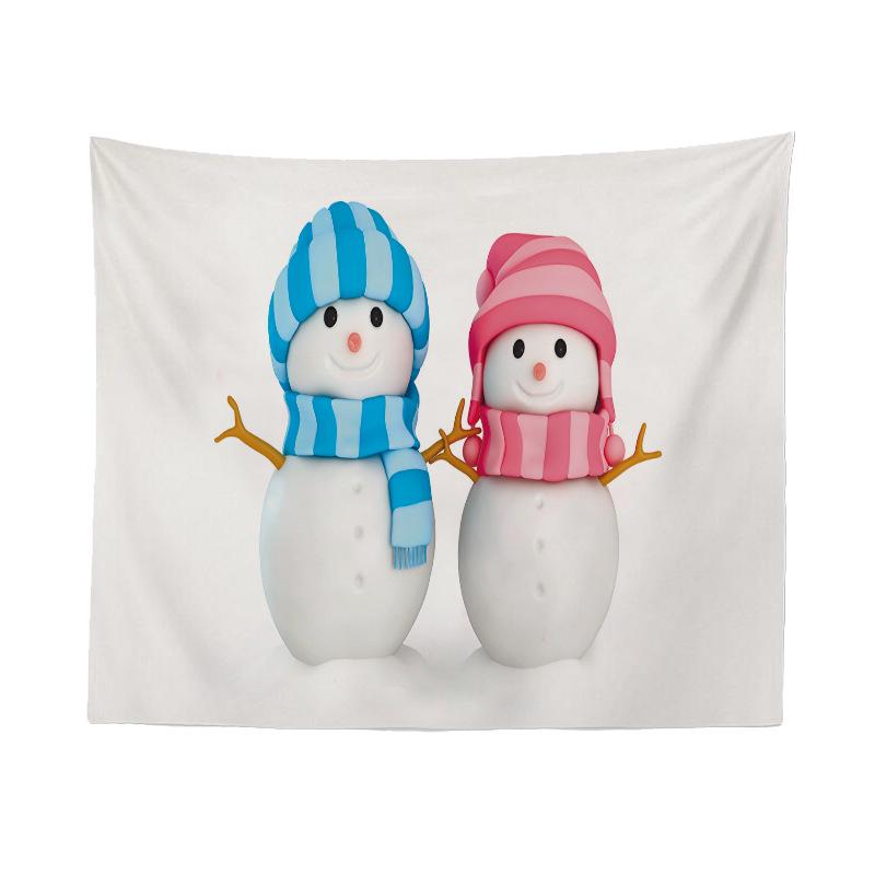 Amazon Amazon Hanging Cloth Christmas Series Snowman Hot Selling Home Decoration Tapestry Wall Hanging