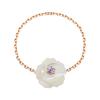 [Bnbgold] 14K/18K Blume Lavender Rose Mother-of-Pearl Chain Ring Mnr41034