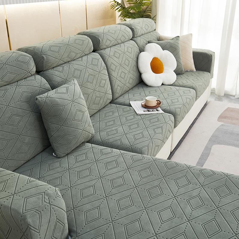 

Эластичный чехол на диван с косой сеткой, Жаккардовые чехлы на подушки сиденья дивана, Эластичный чехол на диван, Накидки на диван для гостиной, Моющиеся 1pc Plus size 1 светло-зеленый