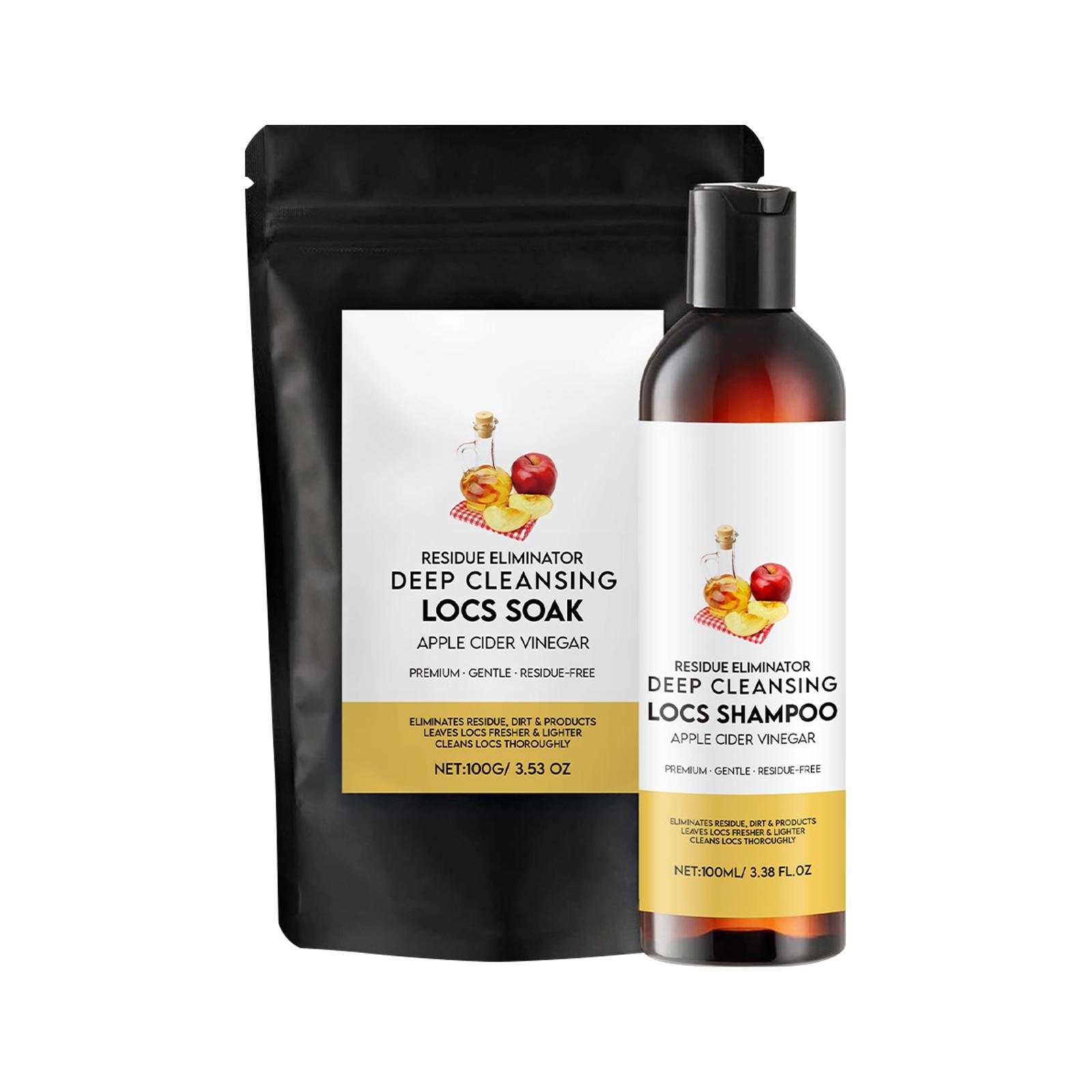 

Набор шампуней с яблочным уксусом, шампунь для дредов, освежающий шампунь-порошок для удаления остатков с кожи головы для дредов, 100 мл+100 г One Size белый