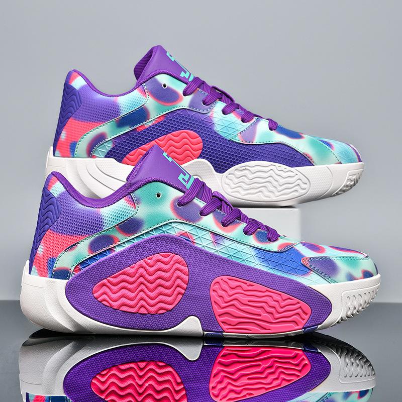 Foreign trade new men's and women's basketball shoes actual combat cement ground youth primary and secondary school students running sports shoes 2025