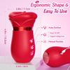 5-in-1 Oral-Style Vibrator: A Rose-colored Sex Toy Featuring 10 Tongue-licking and Sucking Modes, Designed for Anal, Clitoral, and Nipple Stimulation