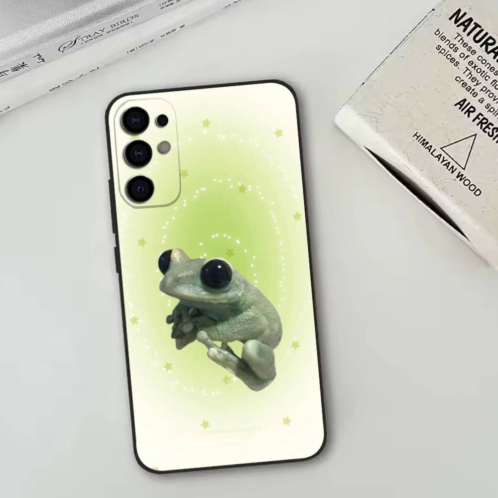 Funny Frogs Phone Case For Samsung S25,S24,S21,S22,S23,S30,Ultra,S20,Plus,Fe,Lite,Note,10,Black Cover