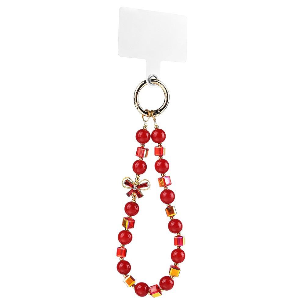 Mobile Phone Chain Rope Hanging Wrist Women'S High-End Crystal Light Luxury Niche Exquisite Mobile Phone Chain String Beads Short Gasket