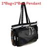 Pvc Transparent Tote Bag For Women With Zipper Pocket And Shoulder Strap For Daily Use