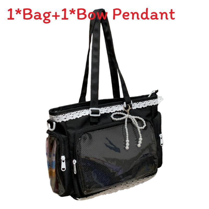 Pvc Transparent Tote Bag For Women With Zipper Pocket And Shoulder Strap For Daily Use