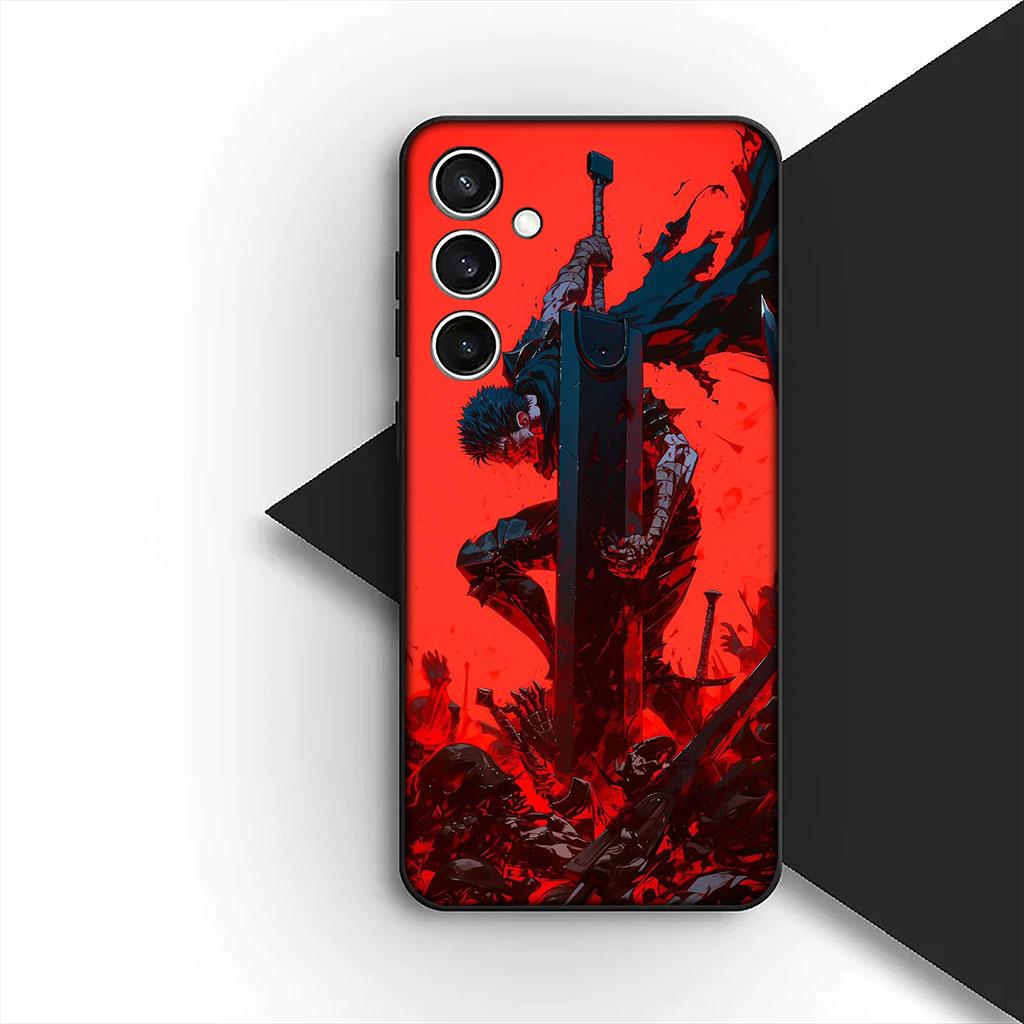Casing Phone Cover for Samsung Galaxy S22 S21 S20 FE Ultra Plus A07 A17 A15 A16 A25 A57 A37 Case  Berserk Anime Guts