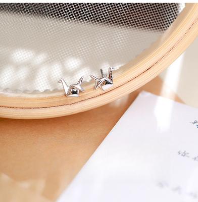 Paper Crane Earrings for Women, Trendy, Small, Simple and Niche Design Earrings