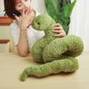 Fluffy Snake Doll 80/120/160CM Giant Green Plush Toy Pillow Soft Stuffed Animal Unique Decoration Fun Party Prank Props Home Living Room