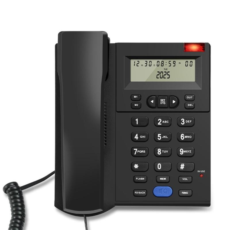 Corded Landline Telephone Landline Desktop Landline Phone Noise Reduction Calling Suitable for Home Hotel Office