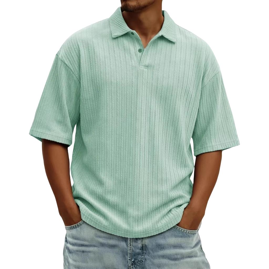 Men's Summer Short Sleeve Lapel Shirt Men's Casual Fashion Shirt