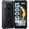 Blackview BV6200 Pro Smartphone Robuste 12Go + 128Go 13000mAh 6.56'' Android 13 13MP Enceinte Smart-K Box Double SIM 4G GPS - Noir