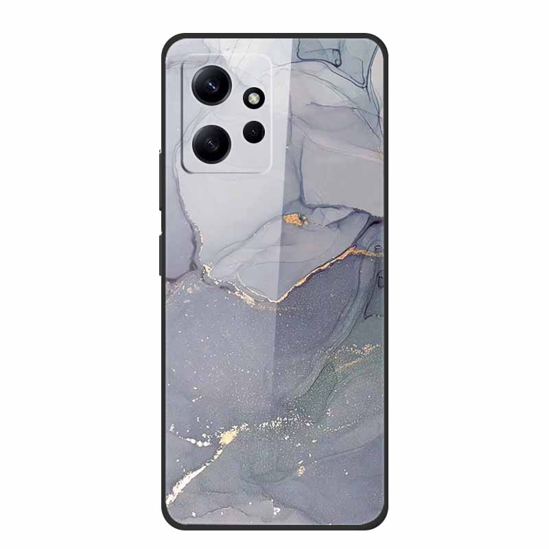 Marble For Redmi Note 12 4G Glass Case Tempered Back Cover Hard Cases For Xiaomi Redmi Note12 4G Protective Shell Colorful Capa