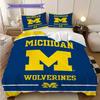 Michigan Pattern Bedding Quilt Set Quilt Cover Pillowcase Home Decoration Birthday Gift (1 * duvet cover + 2 * pillowcase, without core)