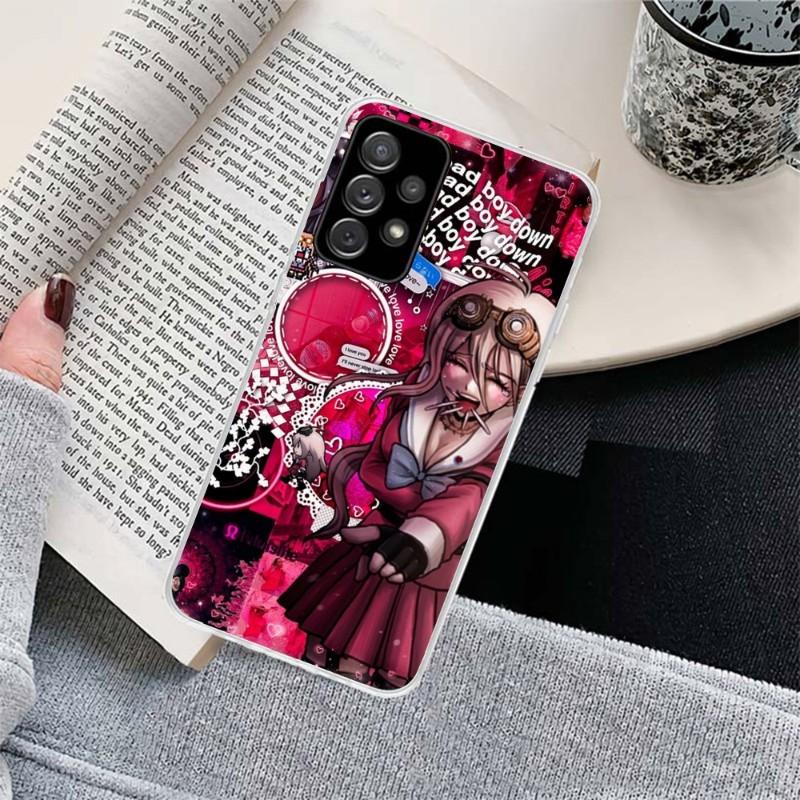 Cool Anime Danganronpa Phone Case For Samsung Galaxy S10 S21 S22 Plus Ultra A91 A51 A21S A12 Transparent Phone Cover