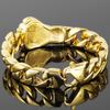 15MM Vacuum Plating Gold Color Men's Cuban Link Chain Bracelet Punk 316L Stainless Steel Boxing Gloves Style Bracelet for Men