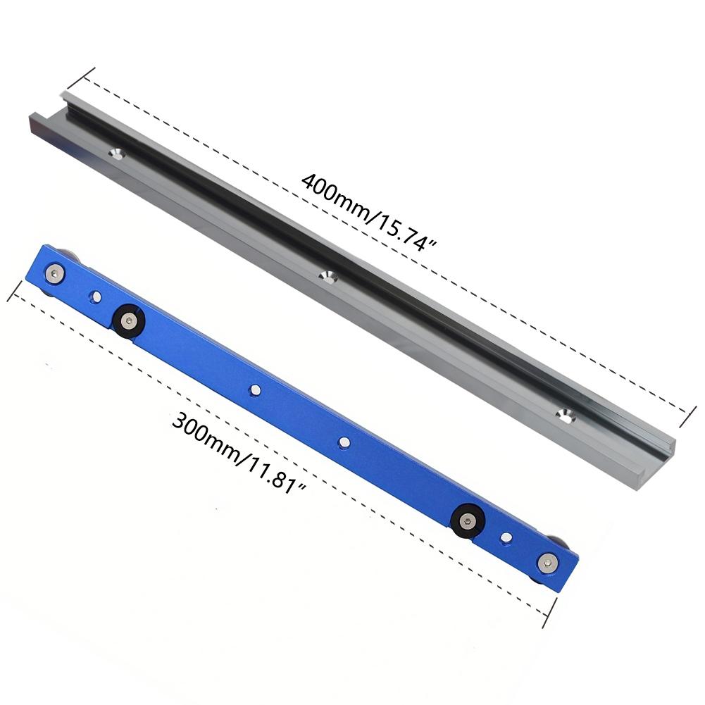 2pcs 30 Type T-track & Miter Bar Slider T-slot Connector Aluminum Alloy Woodworking Chute Rail DIY Carpentry Tools