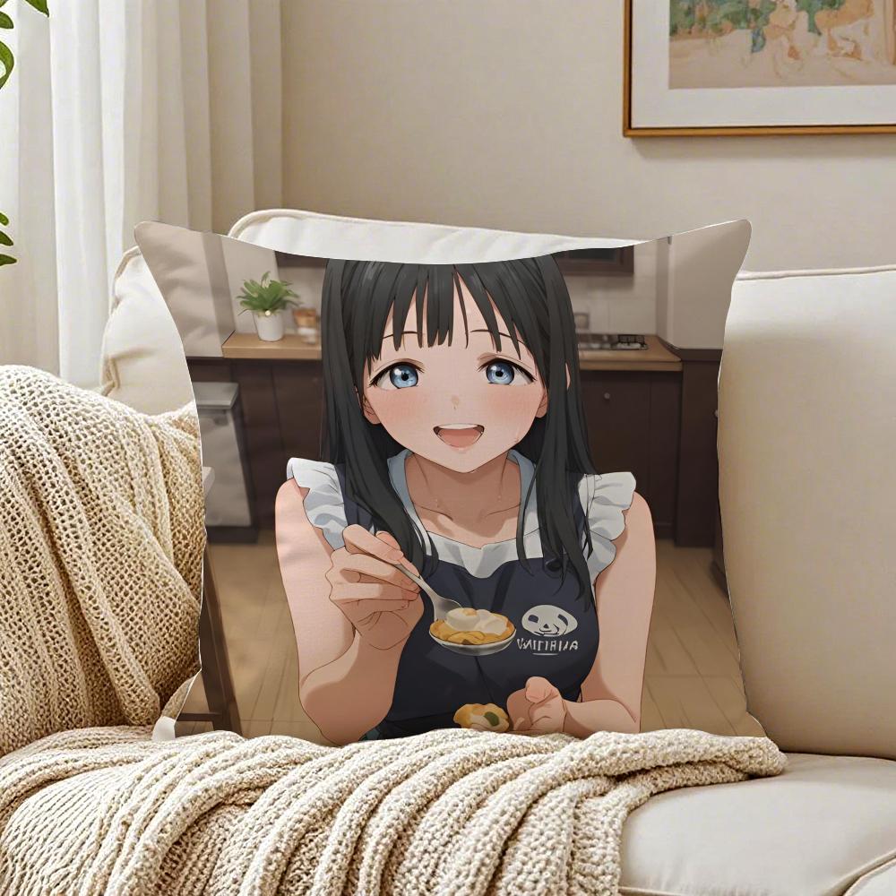 Cute Japanese Anime TTomorrows Sailor Suit Cushion Cover Pillowcase Antidustmite living Room Sofa Decor Cushion Room