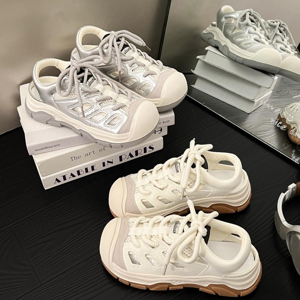 Niche Hollow Sports Sandals Women's New Outer Wear Thick-soled Soft-soled Beach Breathable Hiking Shoes