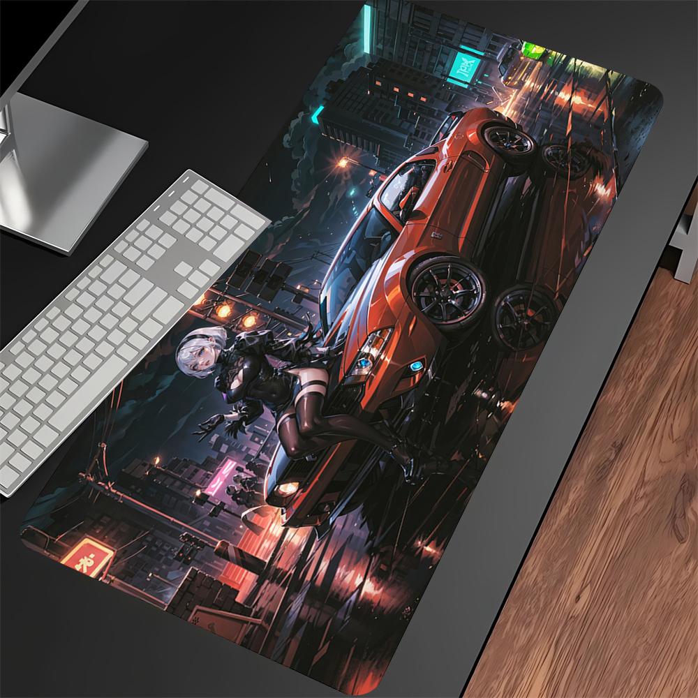 Nier Automata 2b Gaming Mouse Pad Xxl 90x40cm Hd Print NonSlip Rubber Desk Mat For Pc Keyboard Gamer