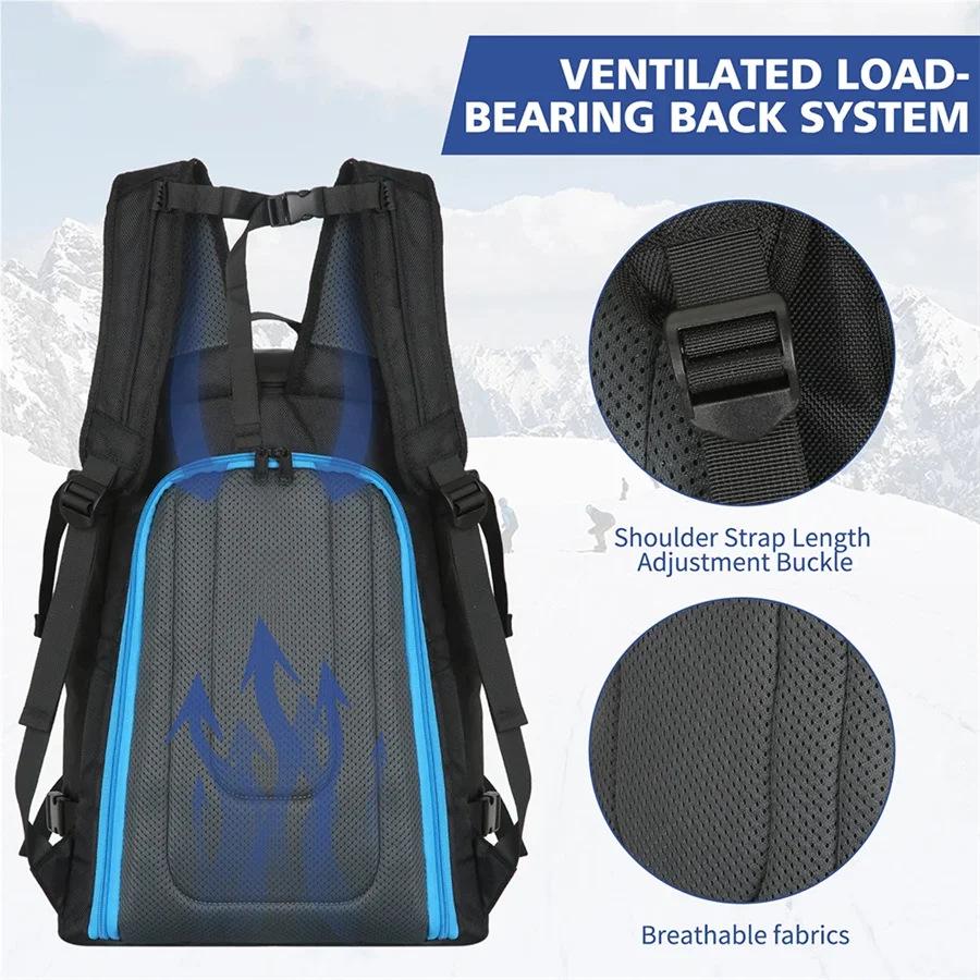 Multifunctional Ski Backpack with Dry/Wet Separation and Large Capacity