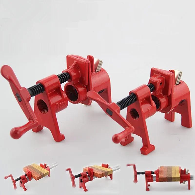 

1/2 3/4 Strong Fixed Pipe Clamp Woodwork Heavy Duty Wood Gluing Hose Pipe Clamp Fixture Fast F Clip Carpenter Woodworking Tools 1-2 B