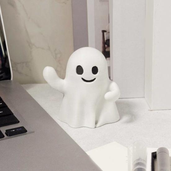 Ghost Pen Holder, Halloween Cute Ghost Desk Organizer, Spooky Pen Rest Stand for Pencils, Funny Office Home Decor