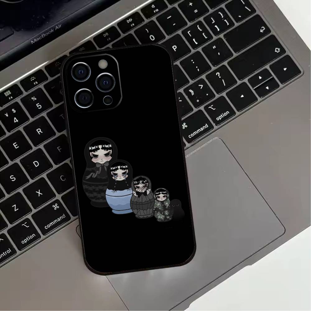 Russian Dolls Matryoshka  Phone Case For iPhone 17,16,15,14,13,12,11 Plus,Pro Max,XS,Soft Silicone Black Cover
