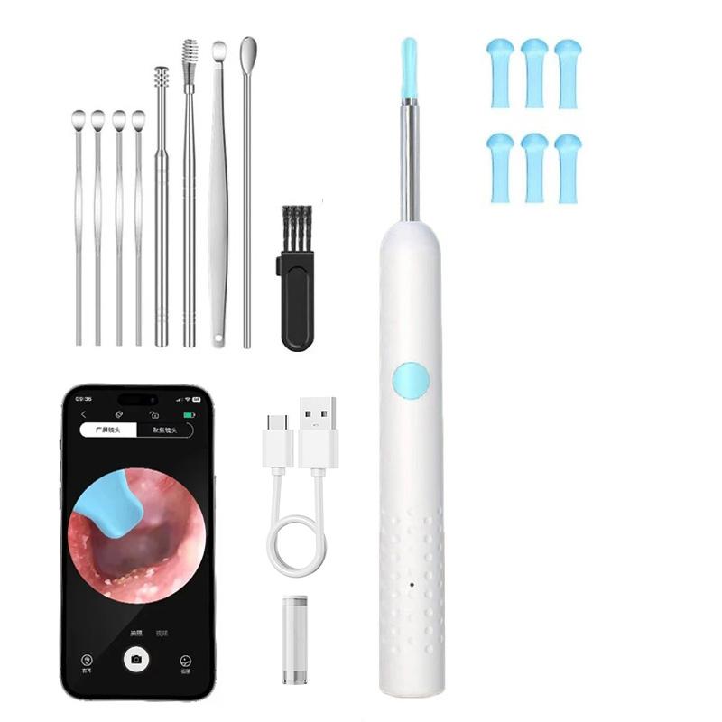 Smart Ear Wax Removal Tool With Camera Wireless Ear Cleaner and Check for Adult Kids Safe Ear Canal Cleaning Kit