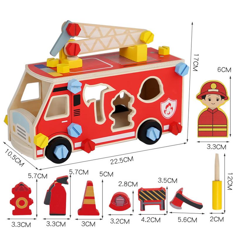 Montessori Wooden Toys Pretend Play Tools Construction Toy Nut Screw Disassembly Assembly Toolbox  Educational Toys for Kids