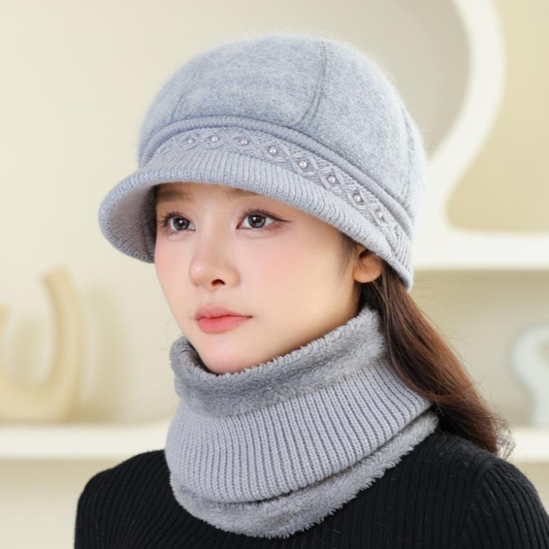 New Winter Hat Women's Warm Thickened Cold-proof Faux Rabbit Fur Basin Hat Wool Hat