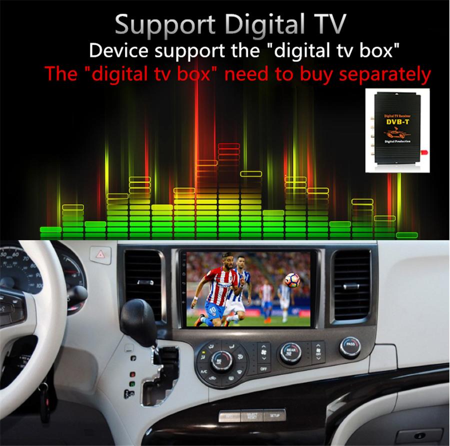Android 9.1 9-inch Car Stereo Radio GPS 1 + 16GB For Toyota Sienna 2011 ~ 2014