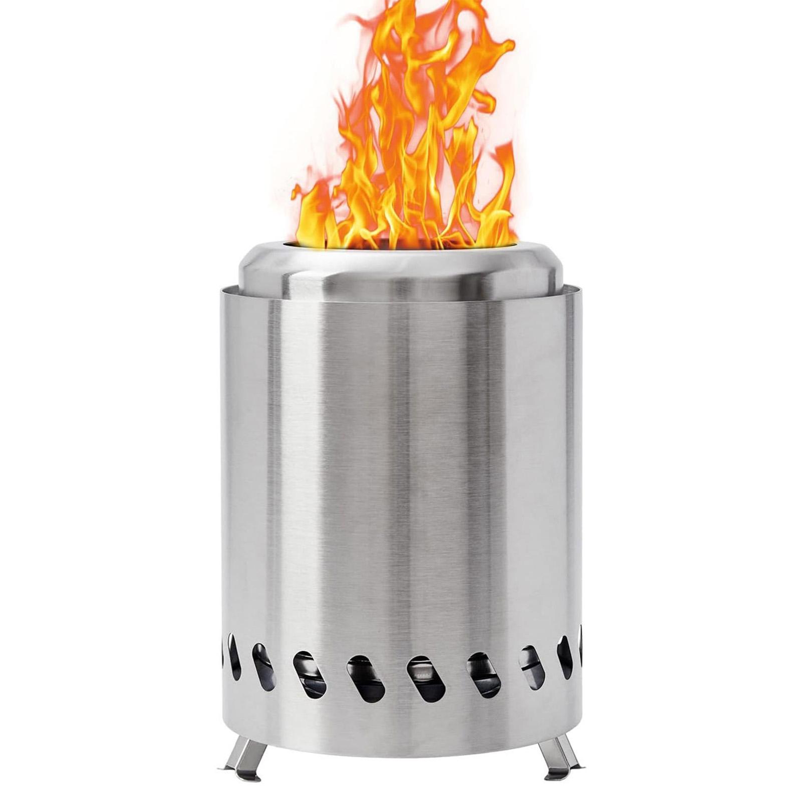 

Бездымные очаги для костра на открытом воздухе, переносные очаги для костра, небольшие очаги, идеально подходящие для кемпинга на открытом воздухе, использования в автофургонах серебряный