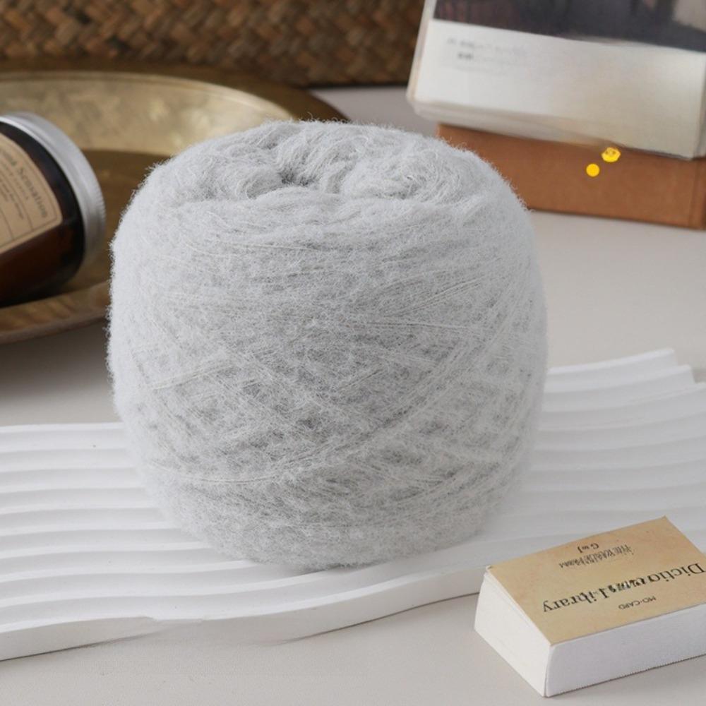 100g Neues flauschiges Mohairgarn Einfarbig Weiches Baumwollgarnknäuel Warm Mitteldick Strickschalgarn Strickpullover