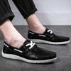 Spring Autumn Brand Mens Genuine Leather Shoes Flat Soft Mens Casual Shoes Fashion Male Footwear Black Brown