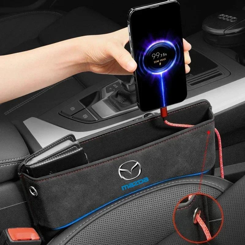AAGG1 For Mazda 2 3 5 6 SKYACTIV Axela Atenza CX30 CX5 CX8 CX9 MX5 RX8 RX7 BT50 Car Seat Gap Crevice Storage Box Interior Accessories